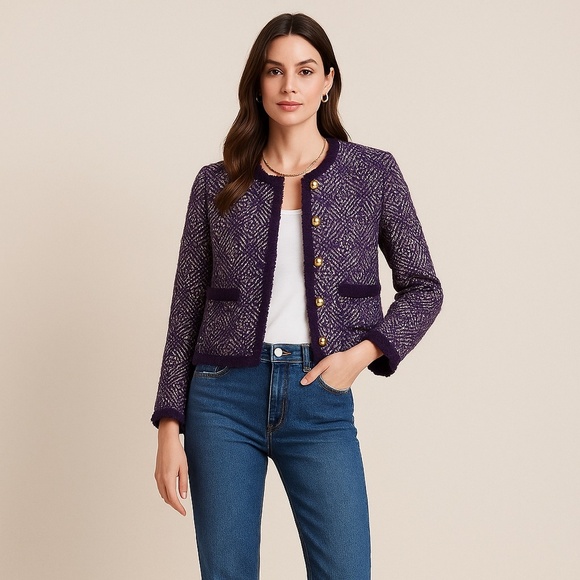 J. Crew Jackets & Blazers - NEW J.Crew Cropped Tweed Dream Jacket – Size 6